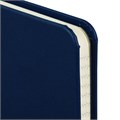 Блокнот А5 (148x218 мм), BRAUBERG "Metropolis X", под кожу, 80 л., резинка, клетка, темно-синий, 111031 111031