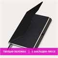 Блокнот А5 (162х218 мм), BRAUBERG "NOTE", под кожу софт-тач, с резинкой, 80 л., клетка, черный, 113437 113437