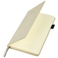 Блокнот А5 138x213 мм BRAUBERG Velvet, резинка, держатель, 80 л., клетка, бежевый, 116240 116240