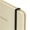 Блокнот А5 138x213 мм BRAUBERG Velvet, резинка, держатель, 80 л., клетка, бежевый, 116240 116240