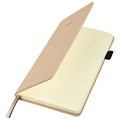 Блокнот А5 138x213мм BRAUBERG Velvet, резинка, держатель, 80л, клетка, розовый, 116242 116242