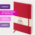 Блокнот БОЛЬШОЙ ФОРМАТ (180х250 мм) В5, BRAUBERG ULTRA, балакрон, 80 г/м2, 96 л., клетка, красный, 113062 113062