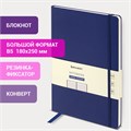 Блокнот БОЛЬШОЙ ФОРМАТ (180х250 мм) В5, BRAUBERG ULTRA, балакрон, 80 г/м2, 96 л., клетка, темно-синий, 113061 113061
