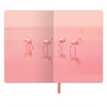 Блокнот МАЛЫЙ ФОРМАТ (100х150 мм) А6, BRAUBERG VISTA "Flamingo", под кожу, гибкий, тиснение фольга, 80 л., 112099 112099