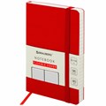 Блокнот МАЛЫЙ ФОРМАТ (91х140 мм) А6, BRAUBERG ULTRA, под кожу, 80 г/м2, 96 л., клетка, красный, 113025 113025