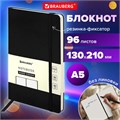 Блокнот-скетчбук А5 (130х210 мм), BRAUBERG ULTRA, балакрон, 80 г/м2, 96 л., без линовки, черный, 113048 113048