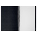 Тетрадь А5 (148x218 мм), BRAUBERG "Office PRO", гибкая, под кожу, гребень, 80 л., черная, 111046 111046