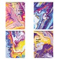 Блокнот А5 (146х206 мм), 80 л., гребень, картон, клетка, BRAUBERG, "Colorful art", 114371 114371