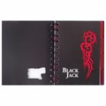 Блокнот МАЛЫЙ ФОРМАТ А6 105х148 мм, 150 л., гребень, пластик, клетка, BRAUBERG, "Black Jack", 125388 125388
