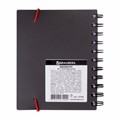 Блокнот МАЛЫЙ ФОРМАТ А6 105х148 мм, 150 л., гребень, пластик, клетка, BRAUBERG, "Black Jack", 125388 125388