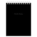 Блокнот МАЛЫЙ ФОРМАТ А6 108х145 мм, 40 л., гребень, картон, клетка, BRAUBERG "Minimal Classic", 116428 116428