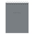 Блокнот МАЛЫЙ ФОРМАТ А6 108х145 мм, 40 л., гребень, картон, клетка, BRAUBERG "Minimal Classic", 116428 116428