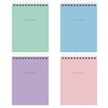 Блокнот МАЛЫЙ ФОРМАТ А6 108х145 мм, 40 л., гребень, картон, клетка, BRAUBERG "Minimal Pastel", 116429 116429
