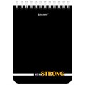 Блокнот МАЛЫЙ ФОРМАТ А6 108х145 мм, 40 л., гребень, картон, клетка, BRAUBERG, "Black & notes", 114389 114389