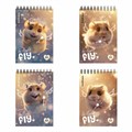 Блокнот МАЛЫЙ ФОРМАТ А6, 100х146 мм, 60 л., спираль, картон, клетка, ERICH KRAUSE, "Fluffy", 63382 117568