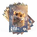 Блокнот МАЛЫЙ ФОРМАТ А6, 100х146 мм, 60 л., спираль, картон, клетка, ERICH KRAUSE, "Fluffy", 63382 117568