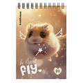 Блокнот МАЛЫЙ ФОРМАТ А6, 100х146 мм, 60 л., спираль, картон, клетка, ERICH KRAUSE, "Fluffy", 63382 117568