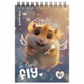 Блокнот МАЛЫЙ ФОРМАТ А6, 100х146 мм, 60 л., спираль, картон, клетка, ERICH KRAUSE, "Fluffy", 63382 117568