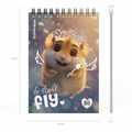 Блокнот МАЛЫЙ ФОРМАТ А6, 100х146 мм, 60 л., спираль, картон, клетка, ERICH KRAUSE, "Fluffy", 63382 117568