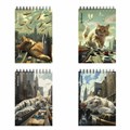 Блокнот МАЛЫЙ ФОРМАТ А6, 100х146 мм, 80 л., спираль, картон, клетка, ERICH KRAUSE, "Вig City Cats", 63385 117569