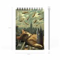 Блокнот МАЛЫЙ ФОРМАТ А6, 100х146 мм, 80 л., спираль, картон, клетка, ERICH KRAUSE, "Вig City Cats", 63385 117569