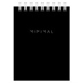 Блокнот МАЛЫЙ ФОРМАТ А7 75х105 мм, 40 л., гребень, картон, клетка, BRAUBERG "Minimal Classic", 116430 116430