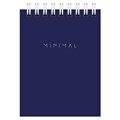 Блокнот МАЛЫЙ ФОРМАТ А7 75х105 мм, 40 л., гребень, картон, клетка, BRAUBERG "Minimal Classic", 116430 116430