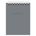 Блокнот МАЛЫЙ ФОРМАТ А7 75х105 мм, 40 л., гребень, картон, клетка, BRAUBERG "Minimal Classic", 116430 116430
