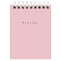 Блокнот МАЛЫЙ ФОРМАТ А7 75х105 мм, 40 л., гребень, картон, клетка, BRAUBERG "Minimal Pastel", 116431 116431