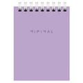 Блокнот МАЛЫЙ ФОРМАТ А7 75х105 мм, 40 л., гребень, картон, клетка, BRAUBERG "Minimal Pastel", 116431 116431