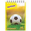 Блокнот МАЛЫЙ ФОРМАТ А7 75х105 мм, 40 л., гребень, картон, клетка, ЮНЛАНДИЯ, "Монстр-трак" / "Футбол", 129859 129859