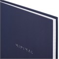 Блокнот А5 134х206 мм, 80 л., твёрдый, клетка, BRAUBERG "Minimal", синий, 116439 116439