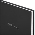 Блокнот А5 134х206 мм, 80 л., твёрдый, клетка, BRAUBERG "Minimal", черный, 116436 116436