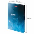 Блокнот БОЛЬШОЙ ФОРМАТ (215х295 мм) А4, 128 л., твердый, клетка, блок 4 цвета, BRAUBERG, "Бизнес", 111593 111593