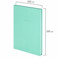 Блокнот БОЛЬШОЙ ФОРМАТ 200х290 мм, А4, 80 л., твердый, клетка, BRAUBERG "Minimal", мятный, 116435 116435