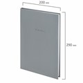 Блокнот БОЛЬШОЙ ФОРМАТ 200х290 мм, А4, 80 л., твердый, клетка, BRAUBERG "Minimal", серый, 116433 116433
