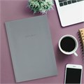 Блокнот БОЛЬШОЙ ФОРМАТ 200х290 мм, А4, 80 л., твердый, клетка, BRAUBERG "Minimal", серый, 116433 116433