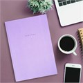 Блокнот БОЛЬШОЙ ФОРМАТ 200х290 мм, А4, 80 л., твердый, клетка, BRAUBERG "Minimal", сиреневый, 116434 116434