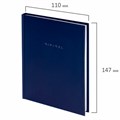 Блокнот МАЛЫЙ ФОРМАТ 110х147 мм, А6, 80 л., твердый, клетка, BRAUBERG "Minimal", синий, 116447 116447