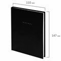 Блокнот МАЛЫЙ ФОРМАТ 110х147 мм, А6, 80 л., твердый, клетка, BRAUBERG "Minimal", черный, 116444 116444