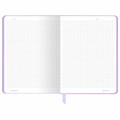 Блокнот с резинкой в клетку 96 л., А5 145х203 мм, твердая обложка, BRAUBERG, "Minimal сиреневый", 116322 116322