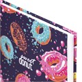 Блокнот А5 (134х206 мм), 80 л., твёрдый, клетка, выборочный лак, BRAUBERG KIDS, "Donuts", 114425 114425