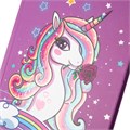 Блокнот А5 134х206 мм, 80 л., твердый, клетка, выборочный лак, ЮНЛАНДИЯ, "Единорог", 111616 111616