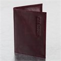Обложка для паспорта натуральная кожа "Virginia", "PASSPORT", бордовая, BRAUBERG, 237187 237187
