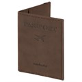Обложка для паспорта с карманами и резинкой, мягкая экокожа, "PASSPORT", коричневая, BRAUBERG, 238204 238204