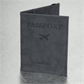 Обложка для паспорта с карманами и резинкой, мягкая экокожа, "PASSPORT", серая, BRAUBERG, 238203 238203