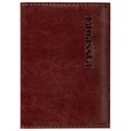 Обложка для паспорта экокожа, мягкая вставка изолон, "PASSPORT", коричневая, STAFF Profit, 237184 237184