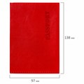 Обложка для паспорта экокожа, мягкая вставка изолон, "PASSPORT", красная, STAFF "Profit", 238408 238408