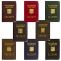 Обложка для паспорта, металлический шильд с гербом, ПВХ, ассорти, STAFF, 237579 237579