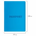 Обложка для паспорта, мягкий полиуретан, "PASSPORT", голубая, STAFF, 238405 238405